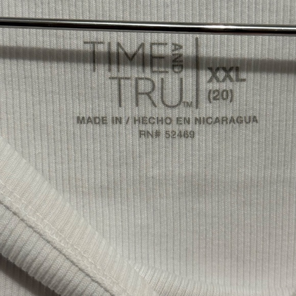 3 woman white shirt brand time and tru sizes 20 & 22 with tag - Picture 6 of 8
